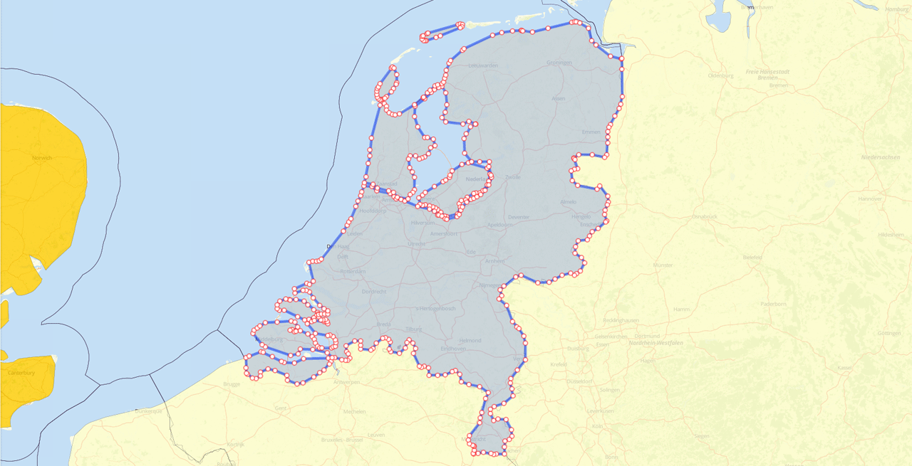 The Netherlands 4-digit postal code polygons