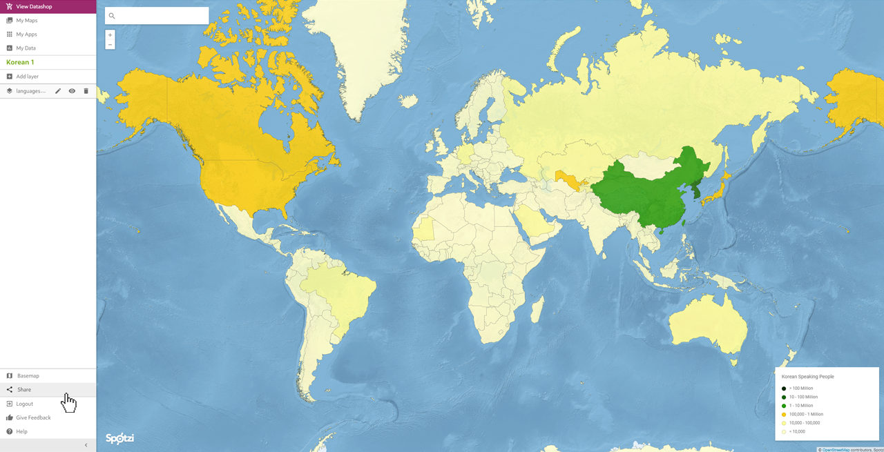 Publish, Sharing and Embedding Maps