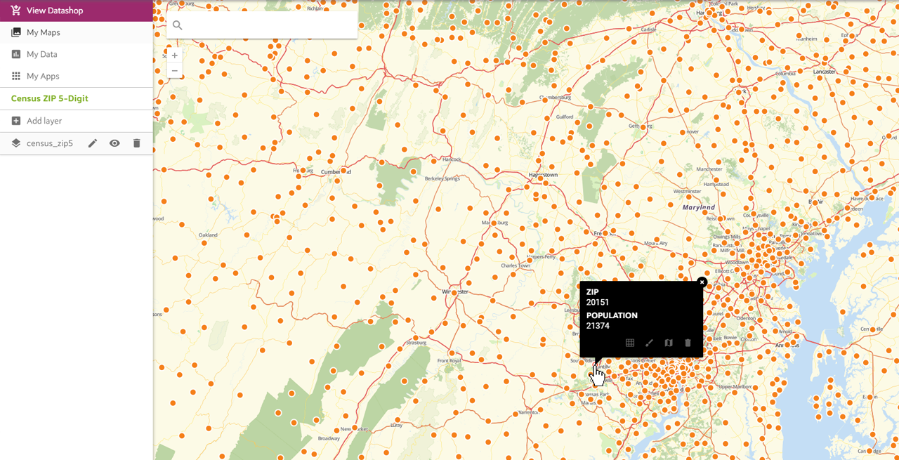 Bubble Map Styling