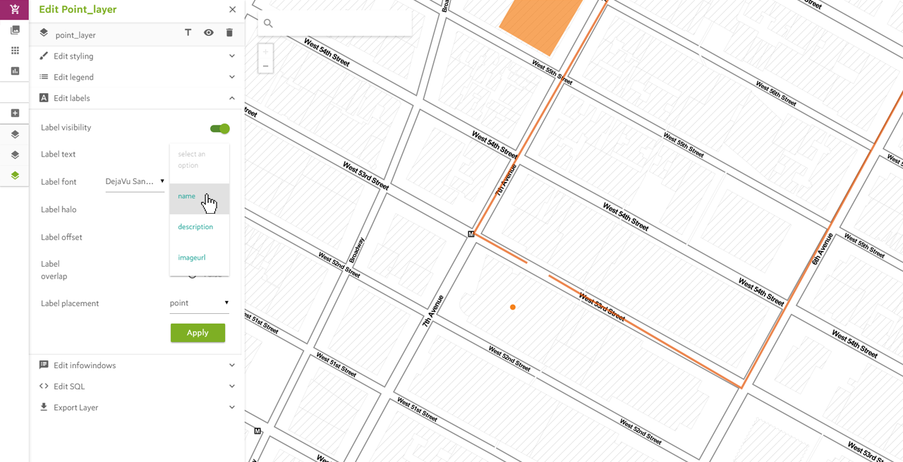 Adding Labels to Points on the Map