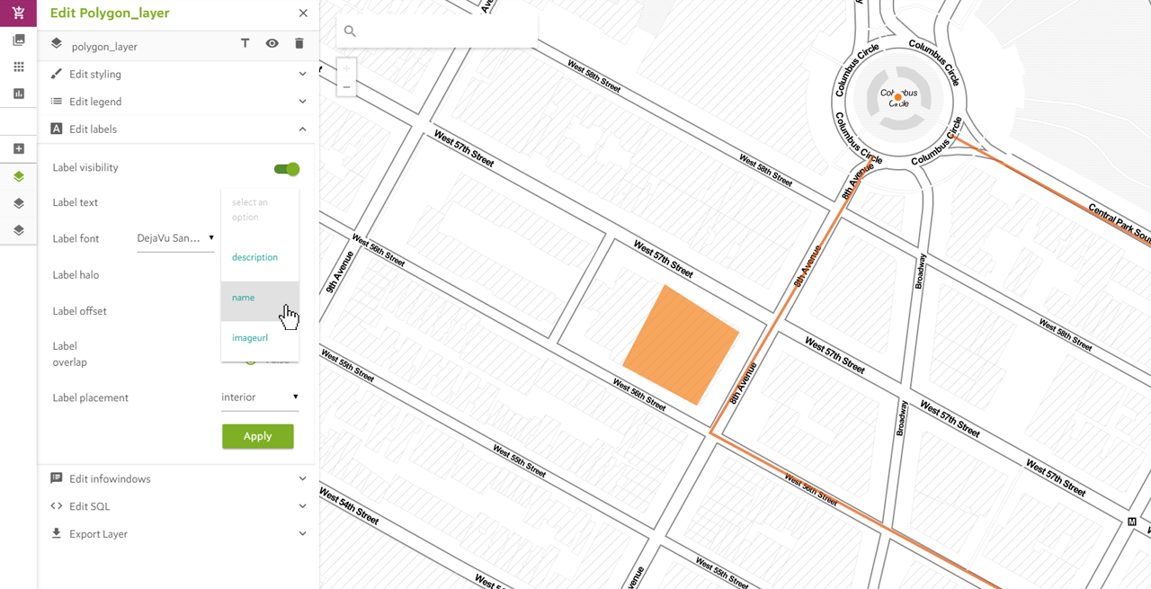 Adding Labels to Polygons on the Map
