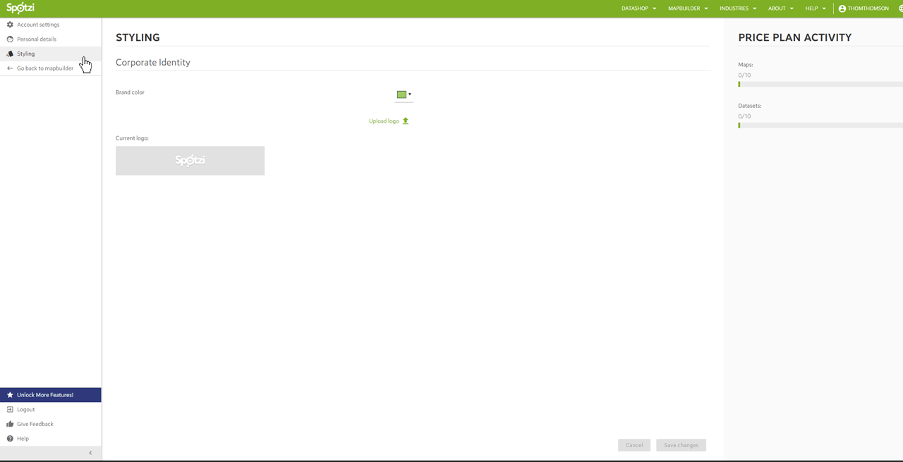 Change Account Settings Spotzi