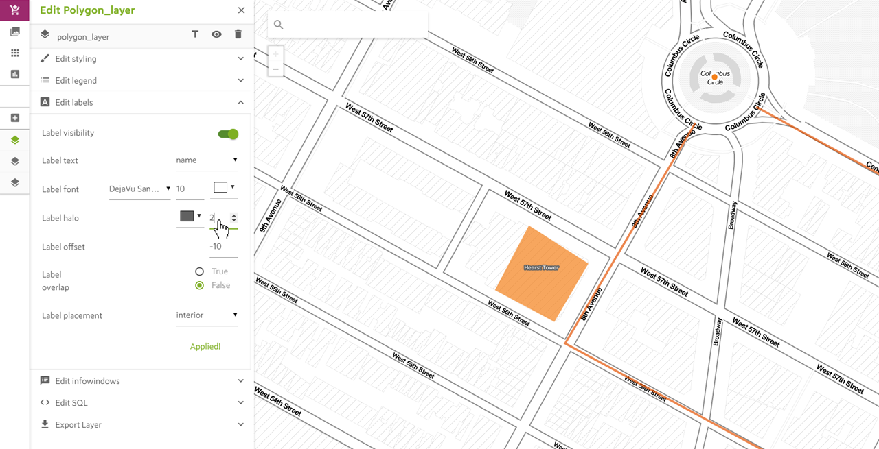 Adding Labels to Polygons on the Map