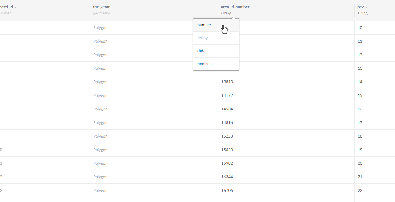 Change Column Type