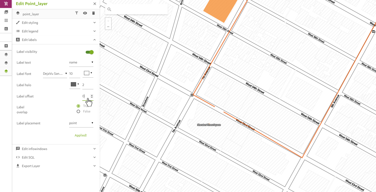 Adding Labels to Points on the Map
