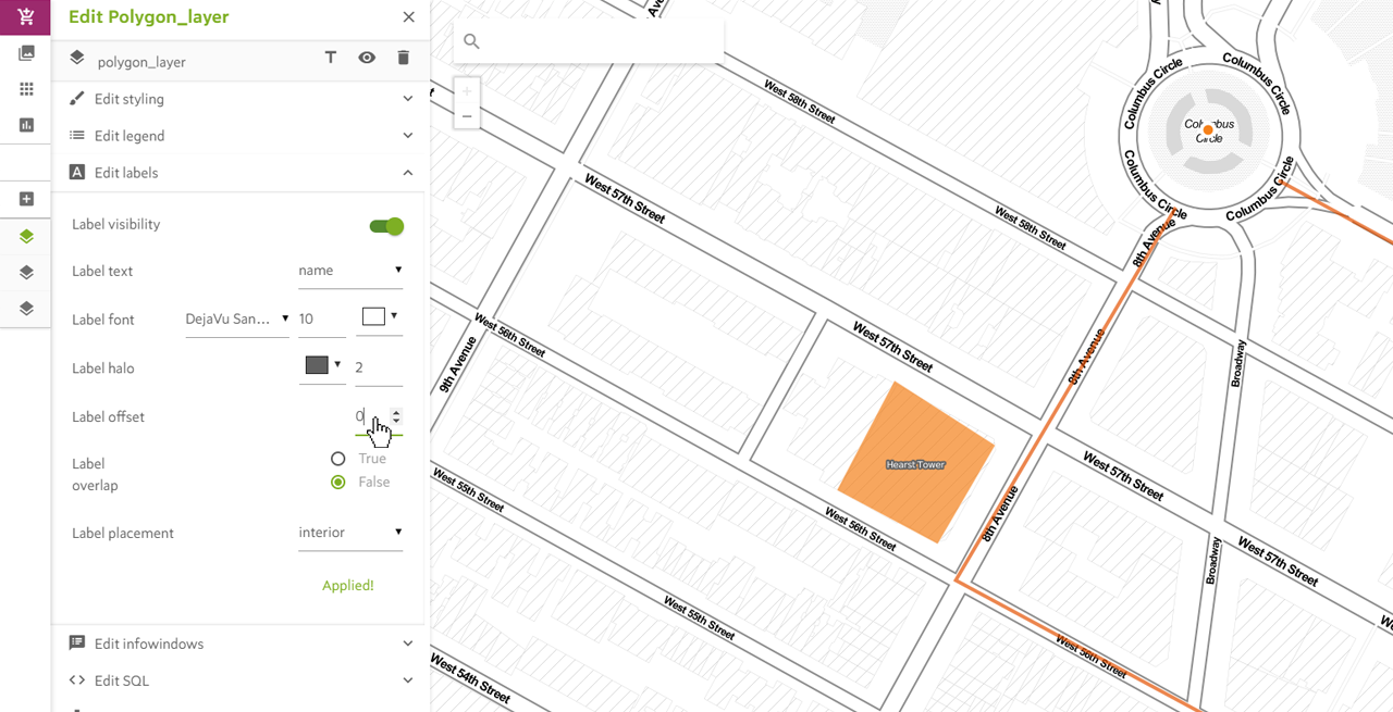 Adding Labels to Polygons on the Map