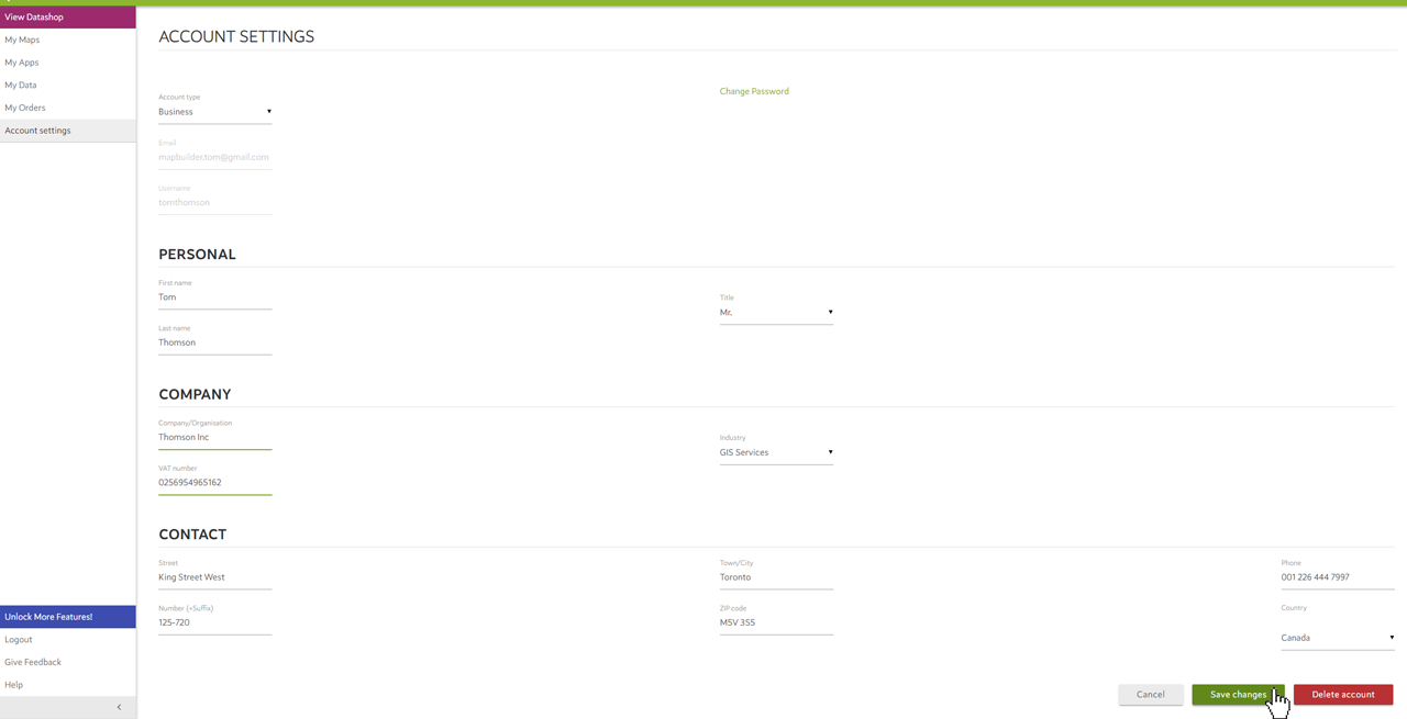 Change Account Type