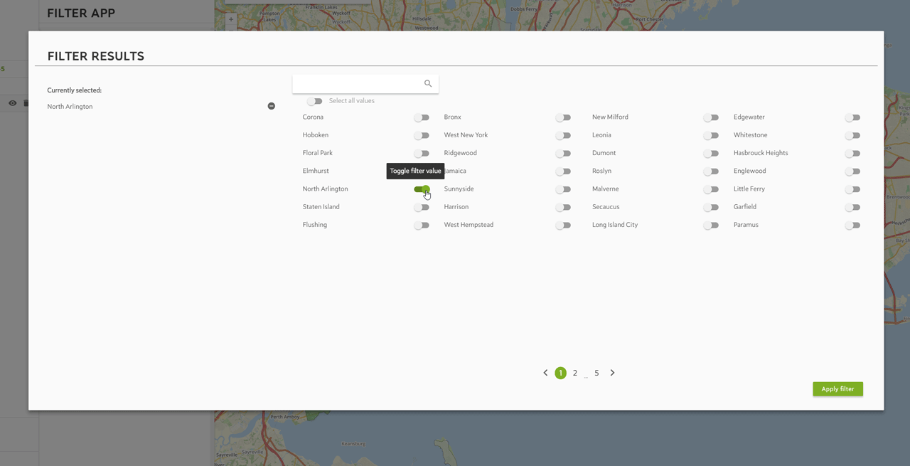 Text Map Filter