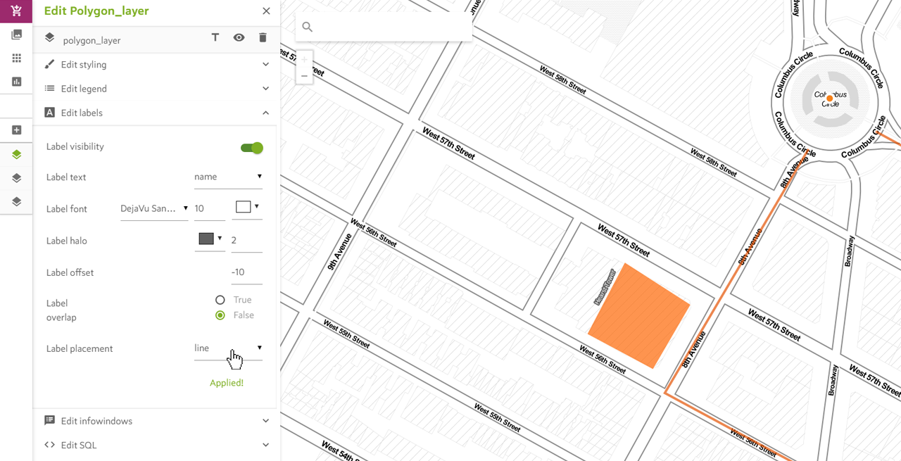 Adding Labels to Polygons on the Map