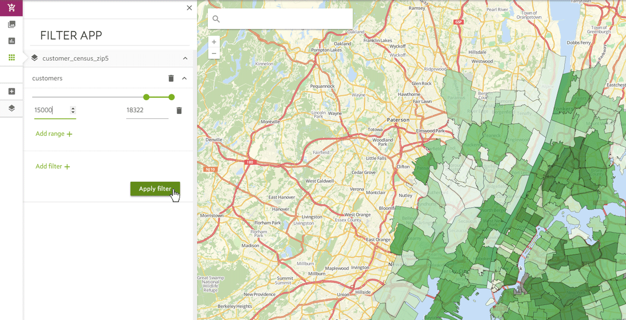 Numeric Map Filter