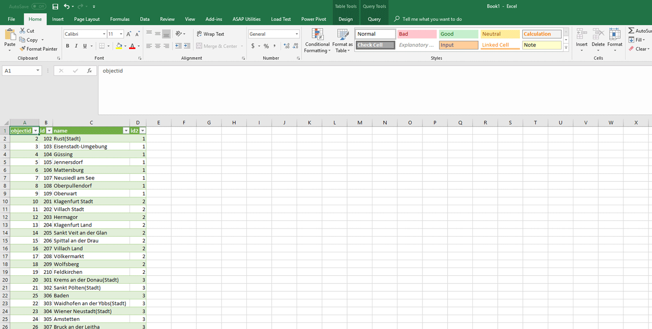 CSV without Geometry