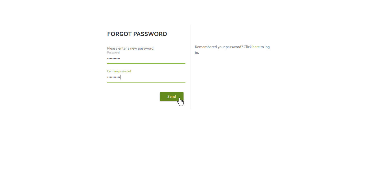 Forgot Password Spotzi