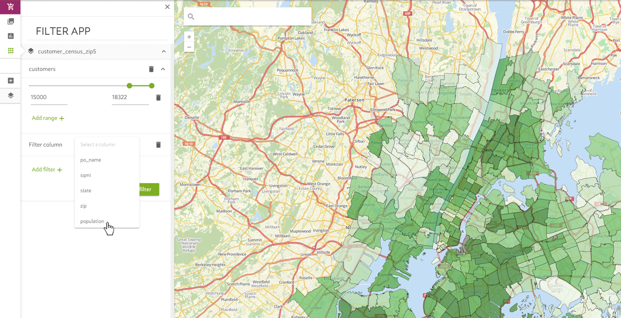Multiple Map Filters
