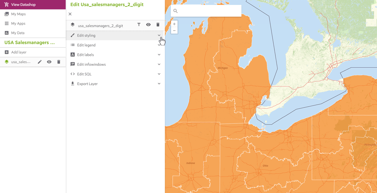 Category Map Styling