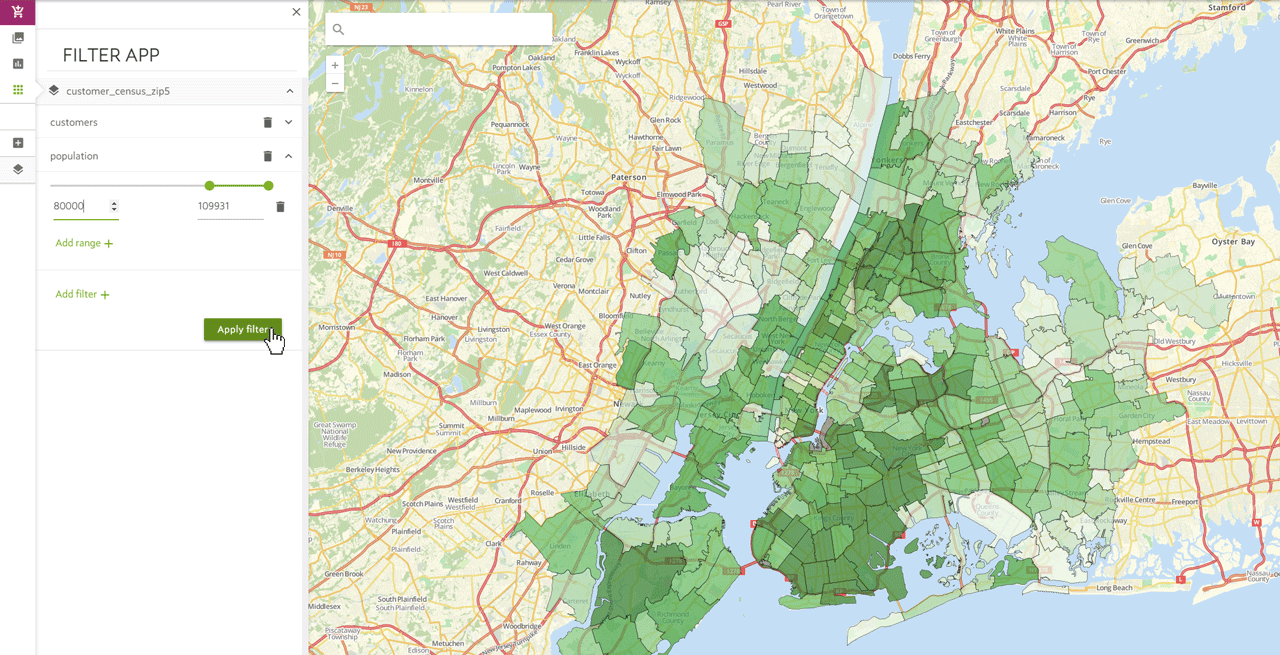 Multiple Map Filters