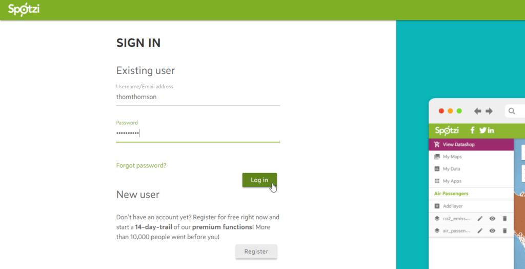 Change Account Settings Spotzi