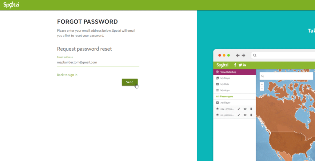 Forgot Password Spotzi