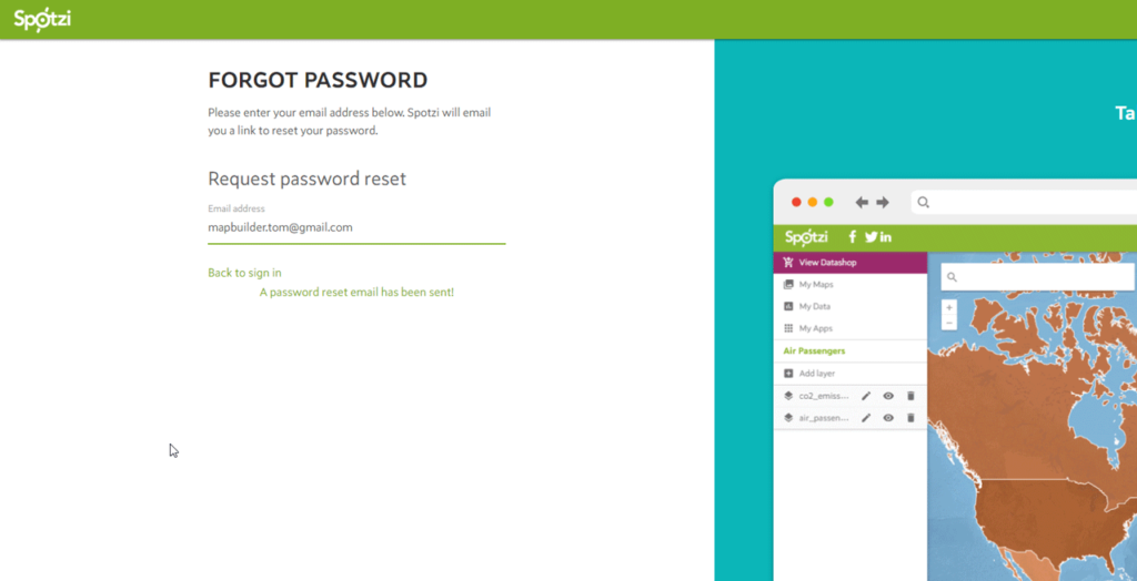 Forgot Password Spotzi