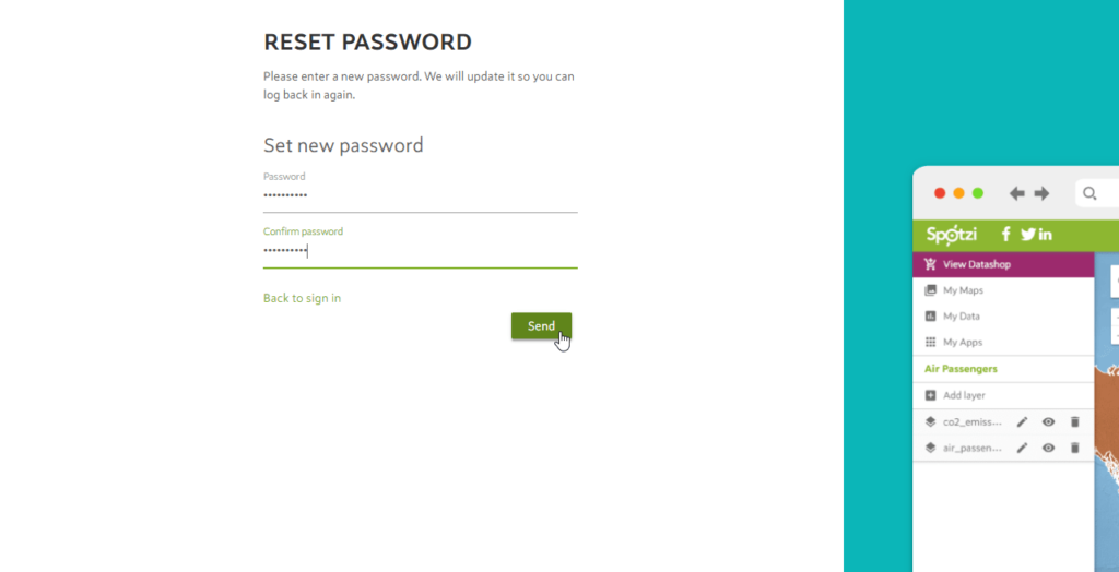 Forgot Password Spotzi