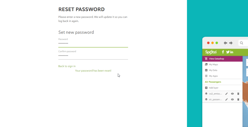 Forgot Password Spotzi